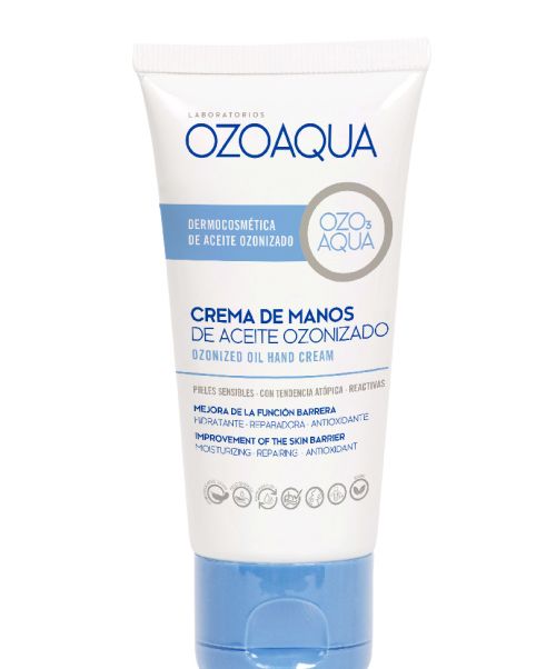 Ozoaqua Crema Manos - Altamente hidratante, calmante y reparadora potencia el cuidado de las manos más delicadas, deshidratadas y agredidas.<br>
